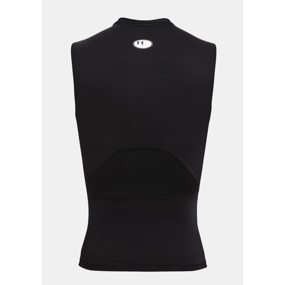NWT Under Armour Mens M HeatGear Sleeveless Compression Shirt Black Tank Top - Picture 2 of 3